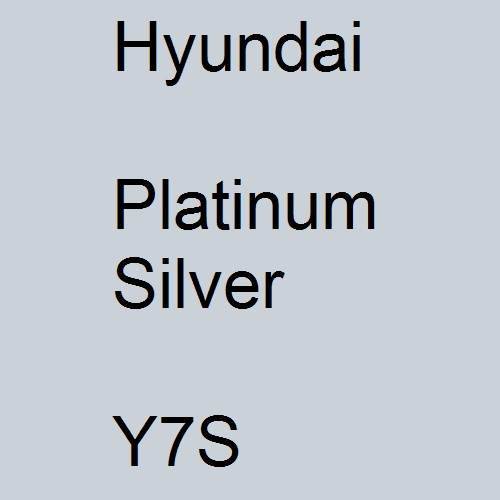 Hyundai, Platinum Silver, Y7S.